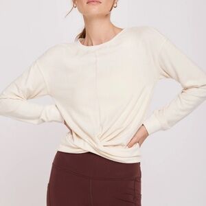 SPIRITUAL GANGSTER Amelia Twist Front Long Sleeve T-Shirt